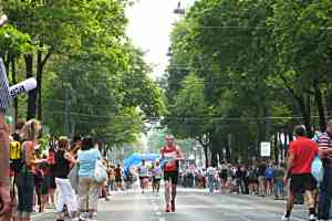 Marathonläufer am Ring