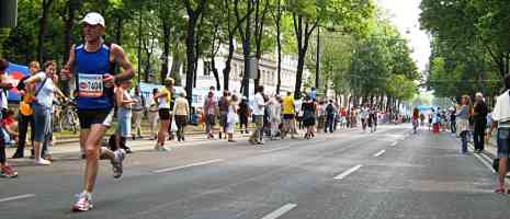 Marathonläufer am Ring