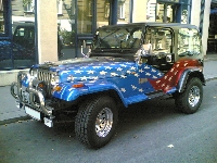 Jeep mit Speziallackierung