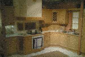 Küche mit Mosaikfliesen