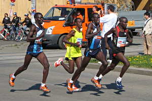 Afrikanische Marathonläufer