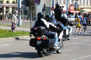 ORF-Motorrad beim Marathon