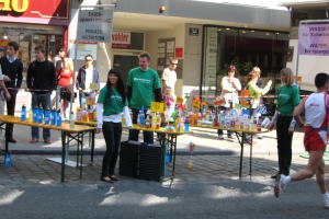 Verpflegungsstation beim Marathon