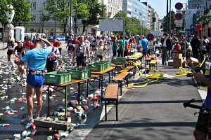 Labestation beim Wiener Marathon